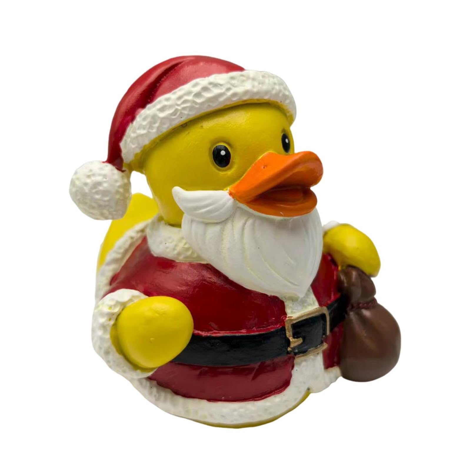 pidodou Christmas Duck Figurine Santa Claus Reindeer Elf Snowman Resin Animal Sculpture Xmas Holiday Party Tabletop Decoration Ornament 8cmA