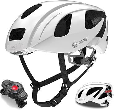 Amazon.com: Smart4u Casco inteligente con luz trasera LED e indicadores de  giro, alerta SOS, teléfono Bluetooth, casco de bicicleta con respuesta de  un botón, casco de ciclismo cómodo certificado SH55M