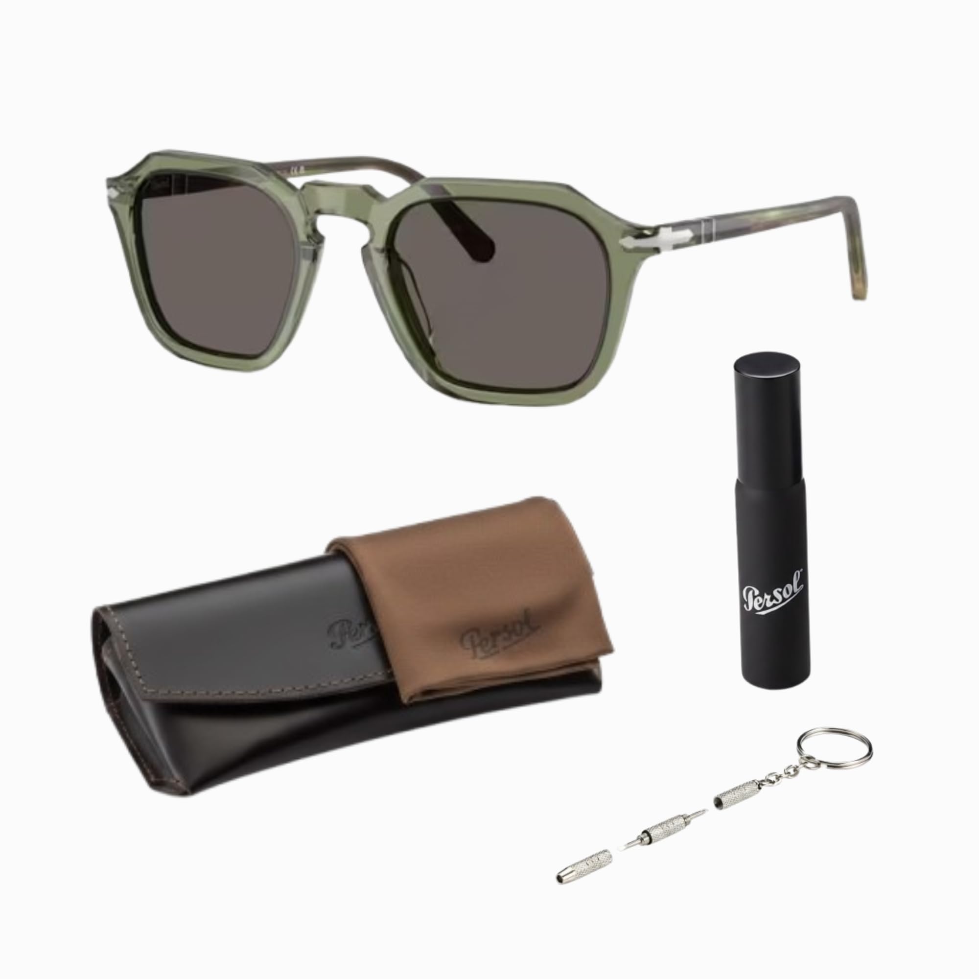 PO3292S Square Shape Sunglasses With Official Eyewear Kit