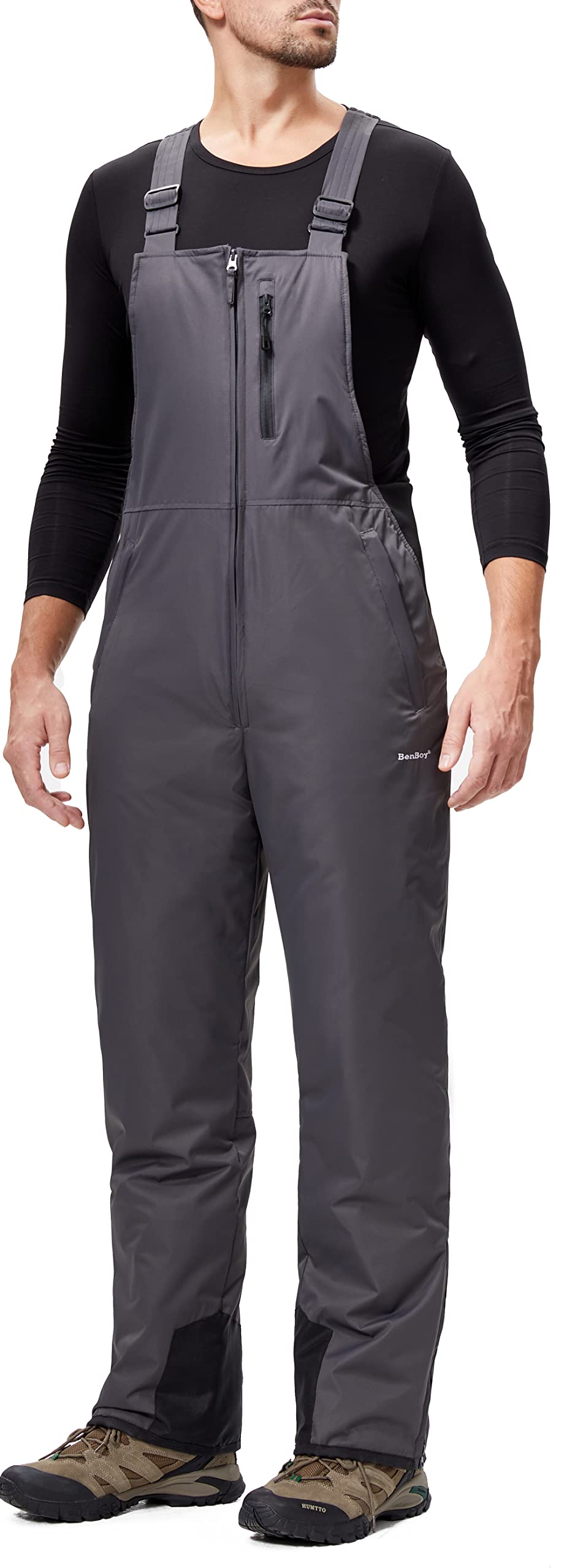 DAFENP Pantaloni Sci Uomo Inverno Salopette Neve Impermeabile Pantaloni Snowboard Isolata Antivento Caldo Pantaloni Softshell con Tracolla Regolabile e Tasche Multiple