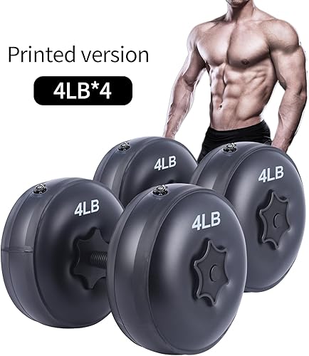 Miniatura 2 de Water Filled Dumbbells Set for Women Travel Weights Adjustable