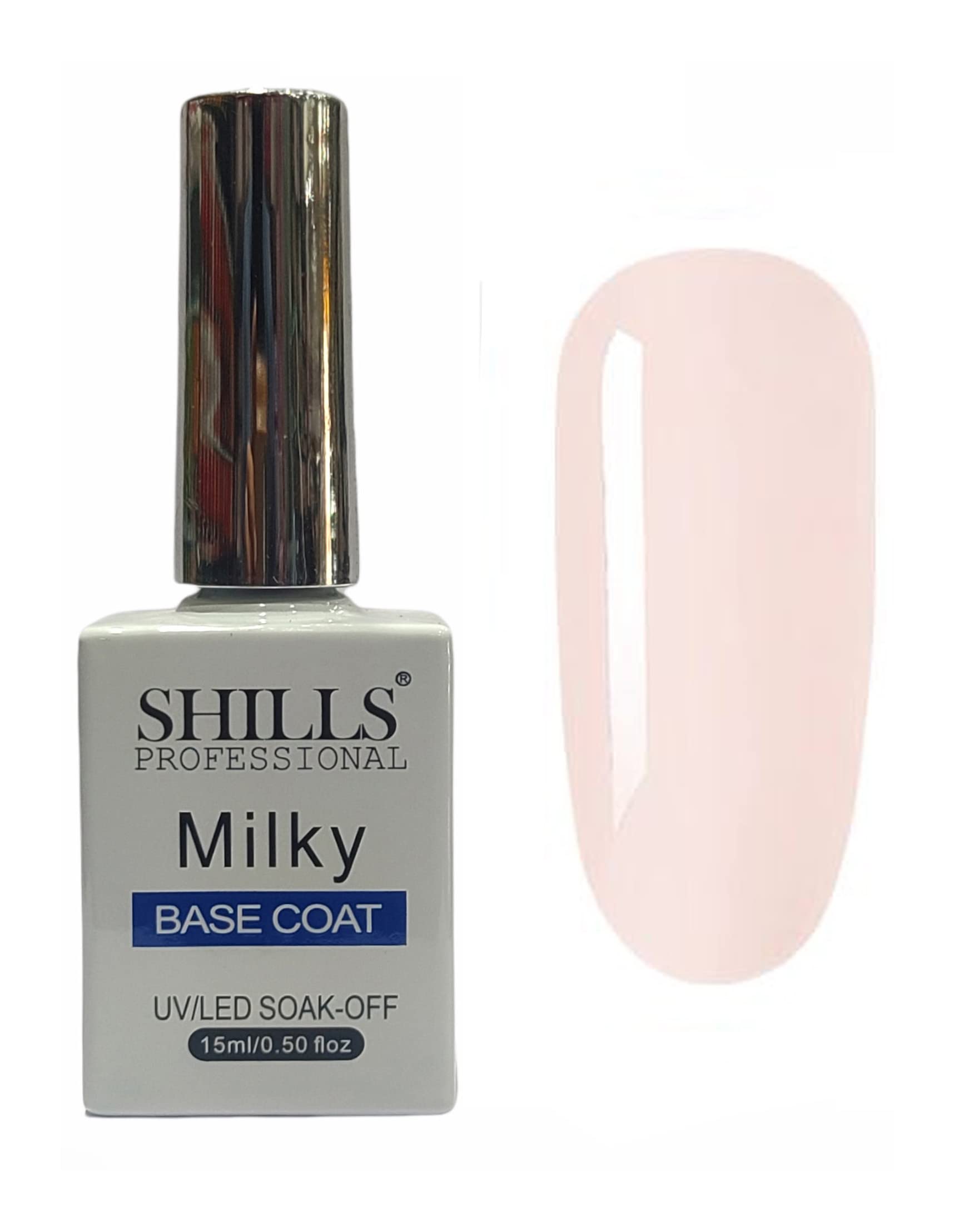 SHILLS PROFESSIONAL Uv Led Soak Off Milky Base Coat Gel Polish Purple 15 Ml, milkybasecoat002-image-9