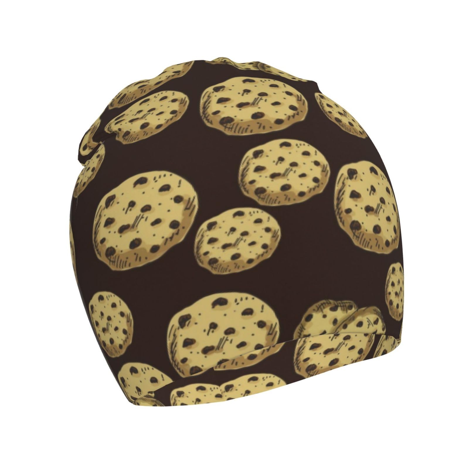 Rqzwdq Food of Cookie Pattern Kids Beanie Hats Warm Knit Beanie Cap Skull Caps Gifts Decor for Boys Girls White