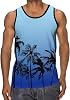 Idgreatim Mens Hawaiian Tank Tops 3D Graphic Summer Beach Sleeveless T Shirt