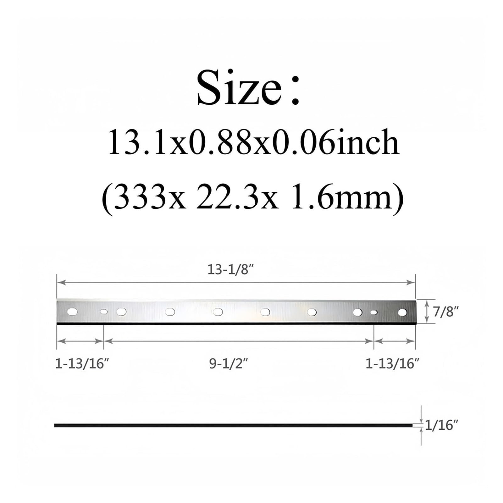 Cuchillas cepilladoras 10 piezas/juego 13,1 x 0,88 x 0,06 pulgadas Cuchillas cepilladoras de repuesto for DW735, 333 x 22,3 x 1,6 mm Cuchillas cepilladoras gruesas HSS for carpintería