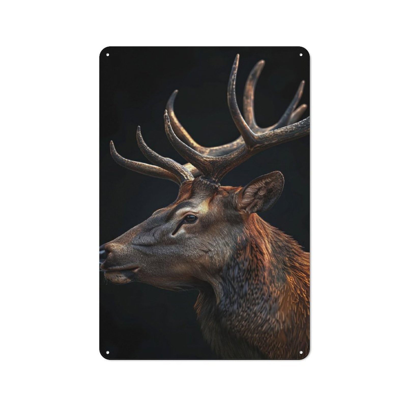 Retro Elk Vintage Tin Sign 30x20cm, Retro Room Decor for Lounge, Study, Pub Or Wall Gallery