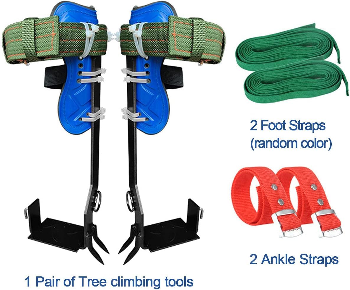 Equipo para trepar árboles, Picos para Botas para trepar árboles Picos para trepar Postes Zapatos Ajustables para trepar árboles Pedal Antideslizante para observación de Caza, recolección de