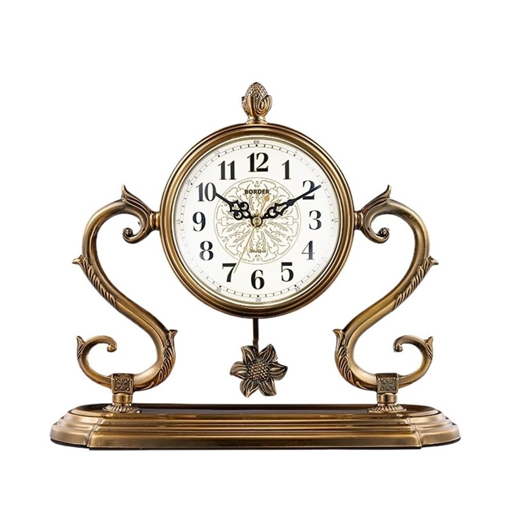 QINGGANG-0224 Mantel Clock Luxury Large Quartz Digital Table Clock Ornament Chinese Desktop With Pendulum Desk