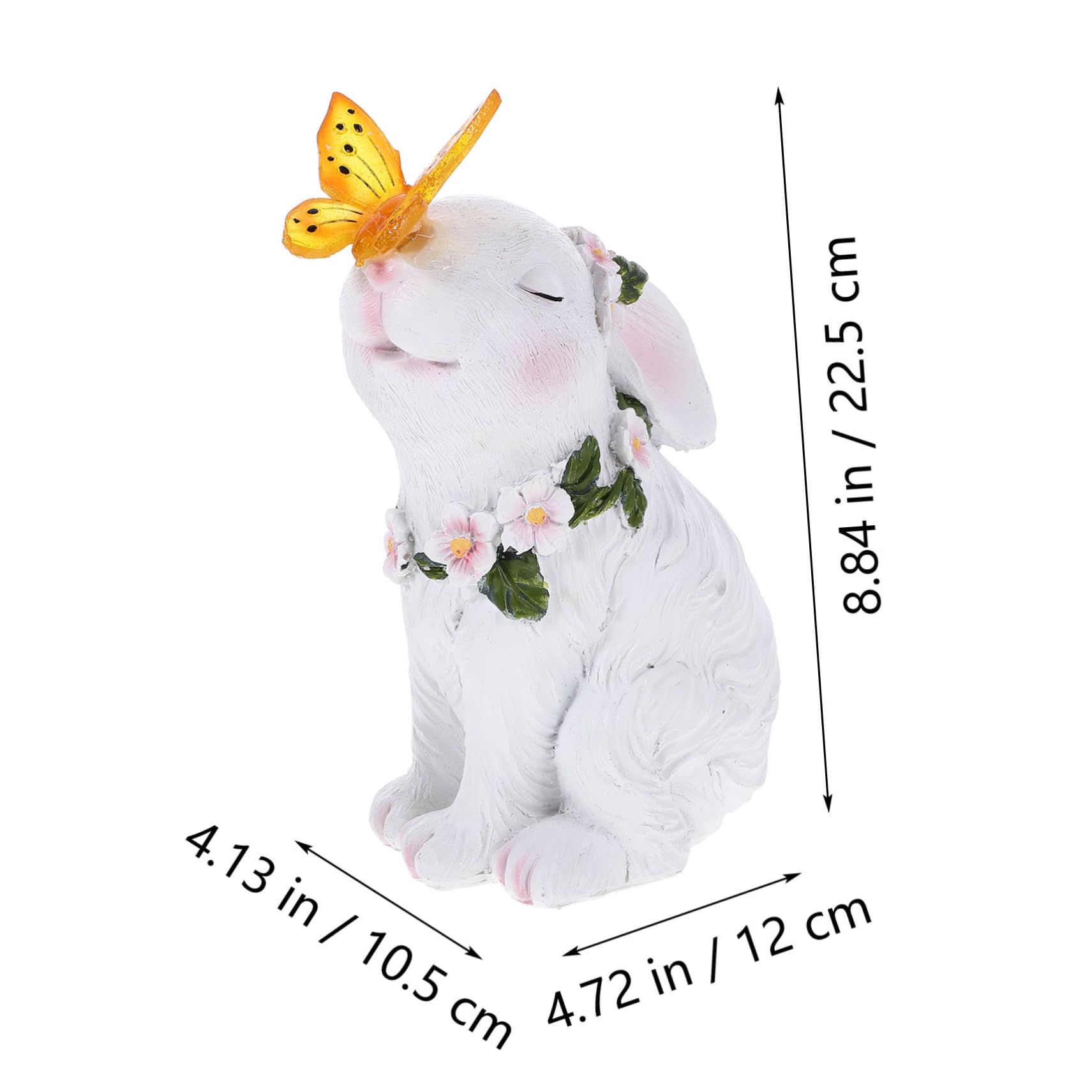Toyvian Statue De Lapin Résine Figurine De Jardin Décoration Animaux Ornement De Lapin Petite Statue