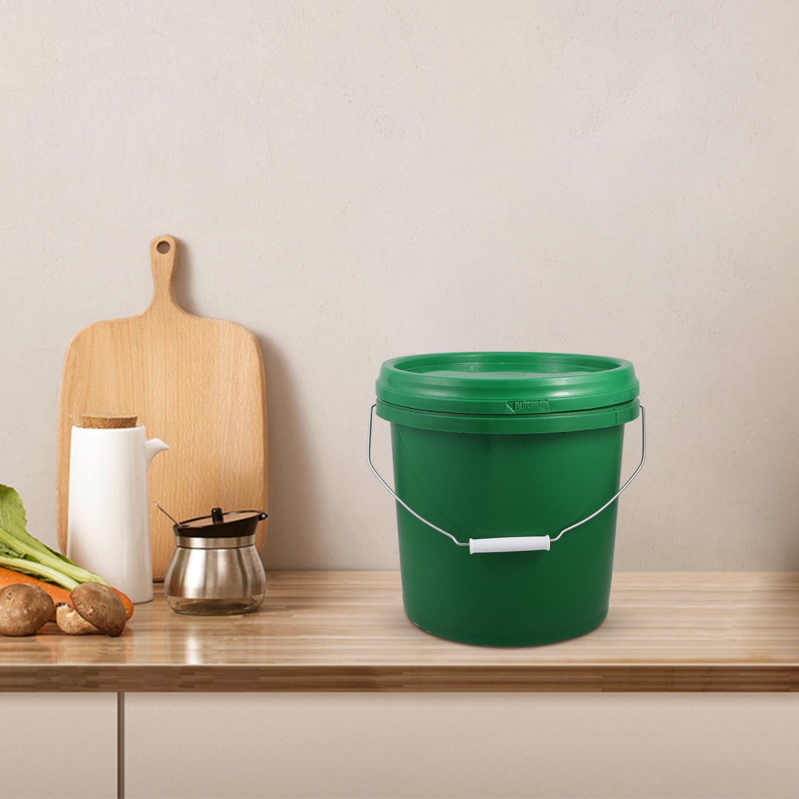Ciieeo Cubeta de Fermentación de Plástico Tapa para Elaboración de Vino Contenedor de Fermentación Multiservicio