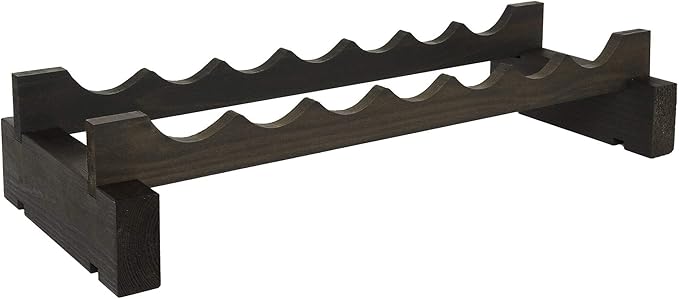 Estante para vino de 7 botellas, ancho, acabado oscuro miniatura 4