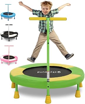 36 Toddler Trampoline, Indoor Outdoor Kids Trampoline for Ages 1-6, Mini Trampolines for Kids