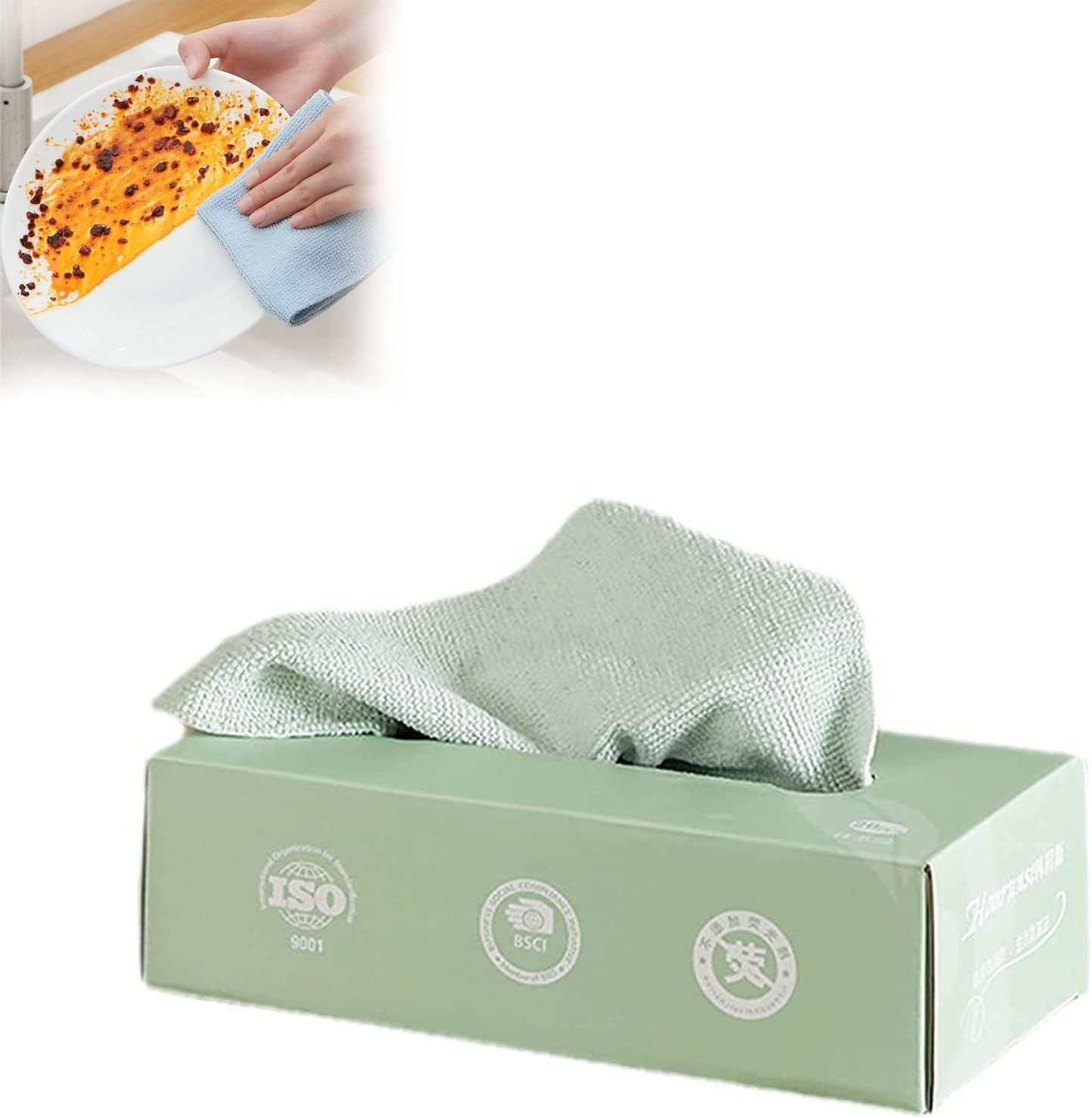 MGNLR Microfiber Kitchen Cleaning Cloth in Box | Super Absorbent Microfiber Towel, Lint Free Dish Washing Cloths Cleaning Rags, Cleaning Cloth Suitable for Kitchens, Glass and Cars (20 PCS) (B0D2991NTW) Amazon Price History, Amazon Price Tracker