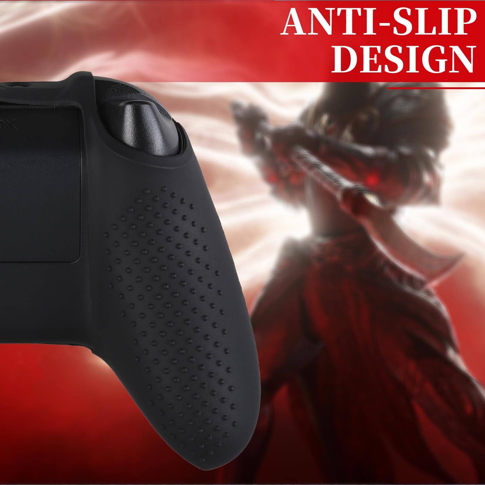 Cover in silicone antiscivolo per controller Xbox Series X/S, con 2 tappi per levette e adesivo x 1 Michael & Reaper