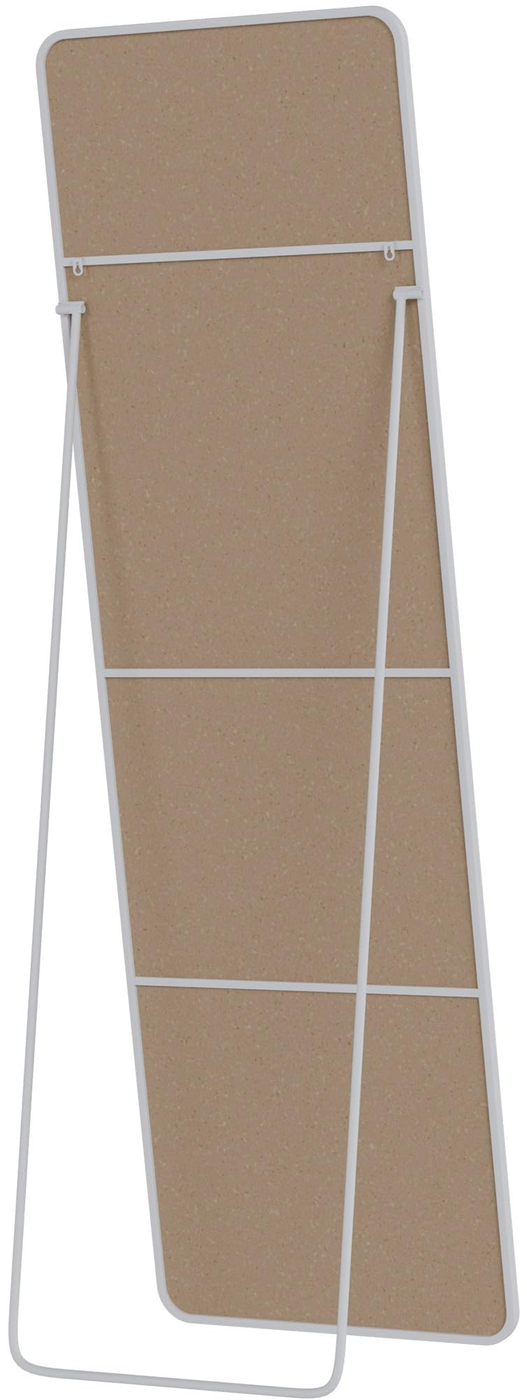 Miroir Grand Gurnee Blanc Mat 160x50 cm Miroir Mural Integral Cadre Metallique