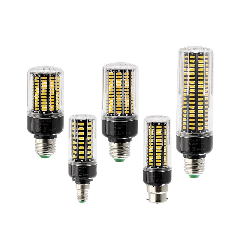 Lot de 10 Ampoules LED LED 5736SMD, 85-265 V CA, culot E27/E14/B22, Puissance réelle sans Scintillement, 3 W, 5 W, 7 W, 9 W, 12 W, 15 W, 20 W, pour l'éclairage intérieur de la Maison.