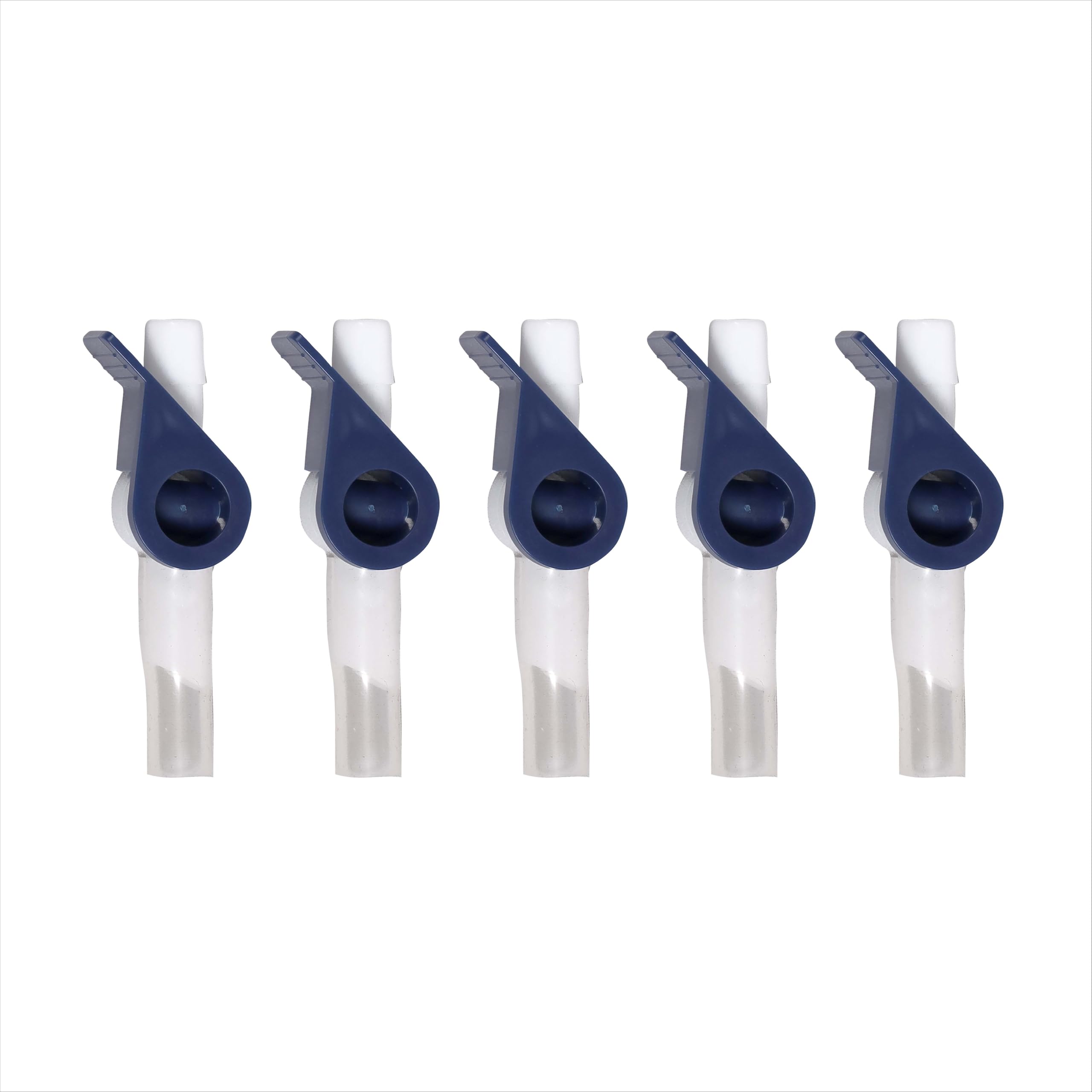 Ved Catheter Valve for Urine Drainage, Comfortable Easy to Use Lever Tap with Smooth Edges and Soft Silicone Tubing - an Effective Alternative to Leg Bags ((Pack of 5))