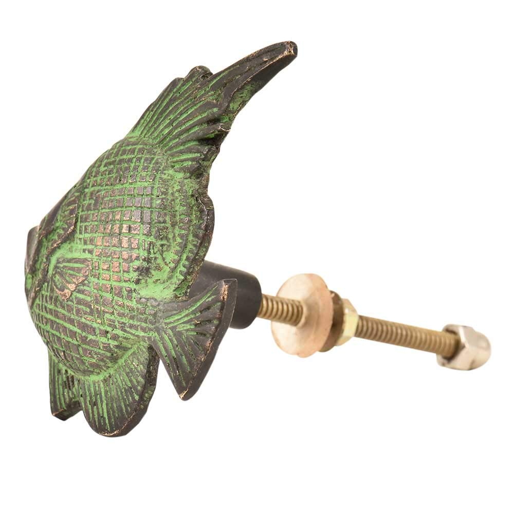 Indian-Shelf 2 Piece Antique Knobs -Brass Knobs For Cabinets - Fish Cabinet Handle - 6.35 cm Drawer Pulls (B07P2W49VV) Amazon Price History, Amazon Price Tracker