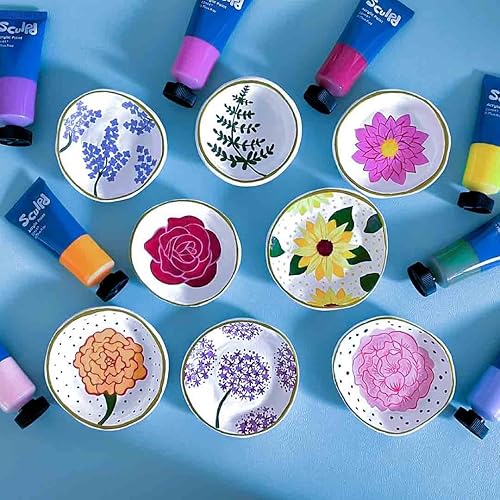 Miniatura 7 de Sculpd Juego de pintura acrílica, 8 tubos de 0.7 fl oz de acrílico de color premium, cuerpo pesado y colores vibrantes, pintura sobre arcilla seca