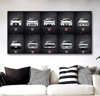 Amazon.co.jp: 日産スカイラインGTRウォールアートポスターキャンバス Amazon.co.jp: 日産スカイラインGTRウォールアートポスターキャンバス