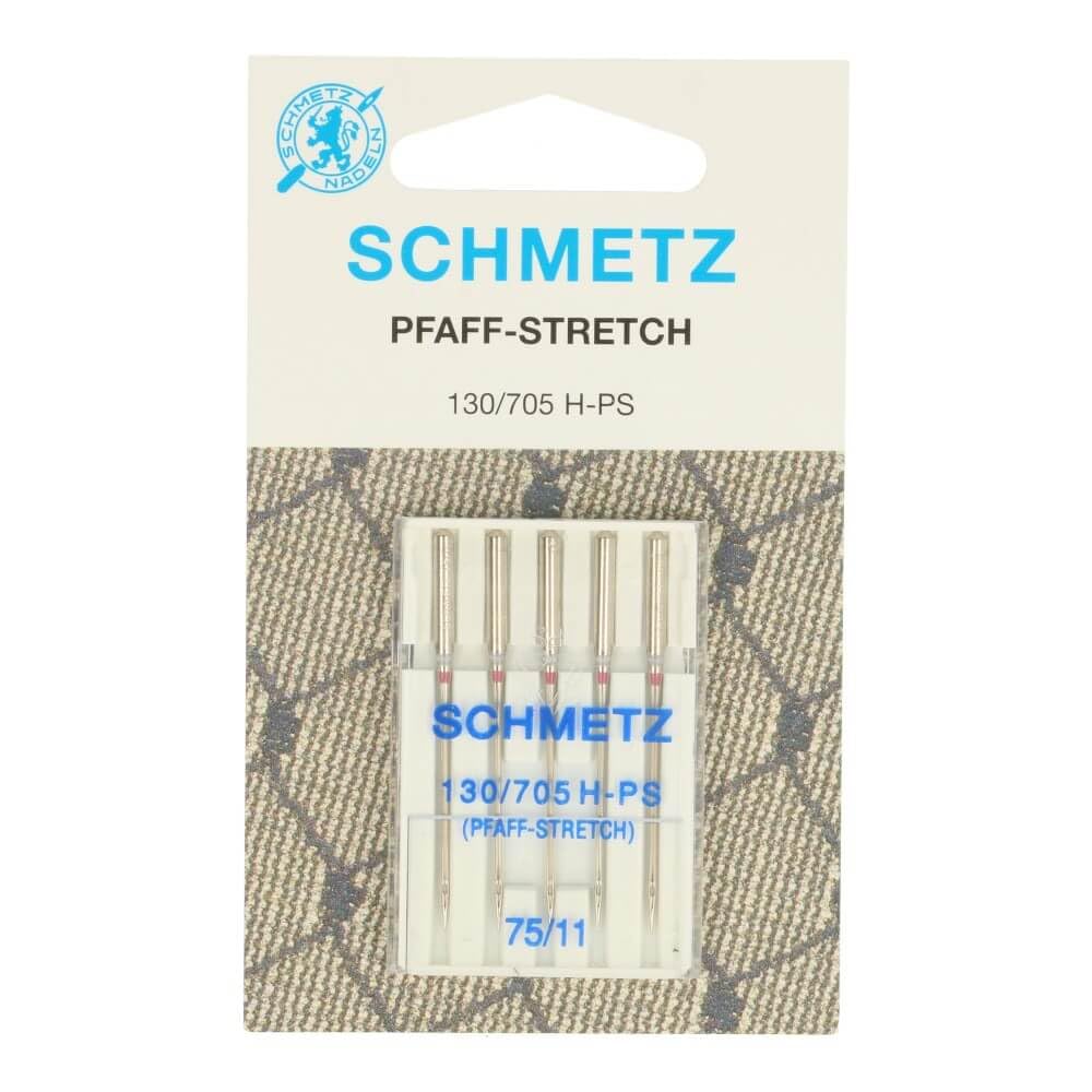 SCHMETZ | 5 Sewing Machine Needles | Pfaff-Stretch | 130/705 H-PS | Size 75/11 | Suitable for All Common Household Sewing Machines