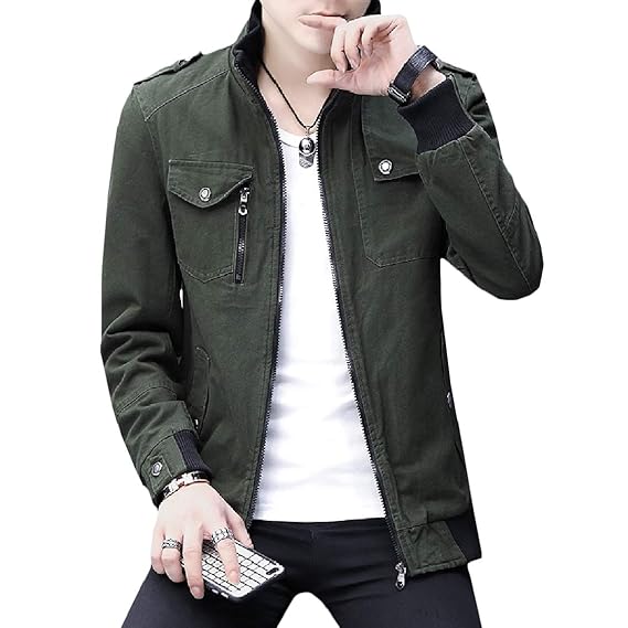 stand collar bomber jacket