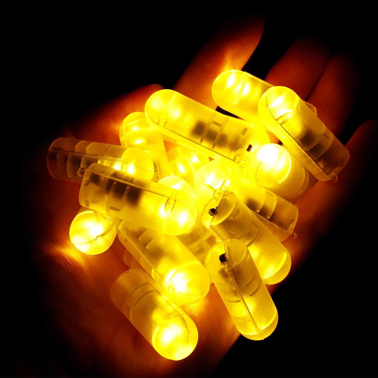 ENLACE Mini żarówki LED do balonów, 20 sztuk żarówek LED zasilanych na baterie, ciepła biel, mini światło LED, żarówka do balonów, latarni papierowych, na wesele, Halloween, Boże Narodzenie, dekoracja