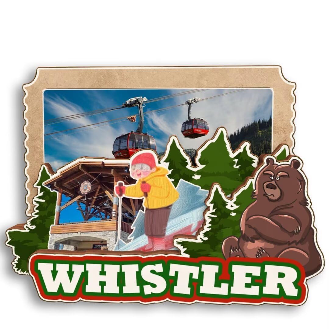 Whistler Canada Wooden 3D Fridge Magnet City Travel Souvenir Cute Refrigerator Stickers Home Kitchen Decoration