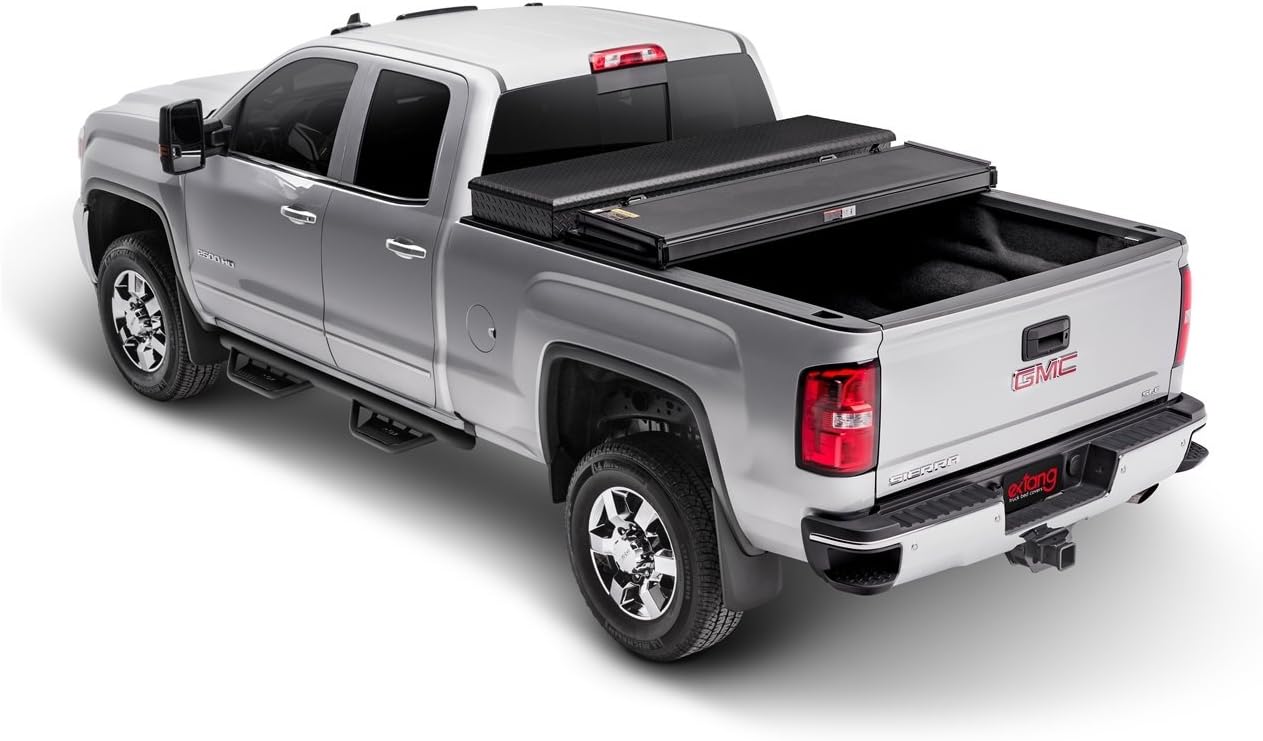 RealTruck Extang Solid Fold 2.0 Toolbox Hard Folding Truck Bed Tonneau Cover | 84457 | Fits 2019-2026 Chevy/GMC Silverado/Sierra 1500 (New Body Style) 6' 7" Bed (78.7")