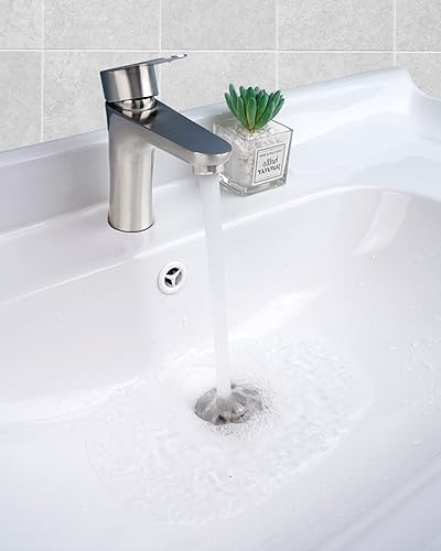 Miniatura 9 de Hibbent Paquete de 2 tapones universales de metal para lavabo de 1.1 a 2.3 pulgadas, colador de drenaje de fregadero emergente, tapón tipo empuje de
