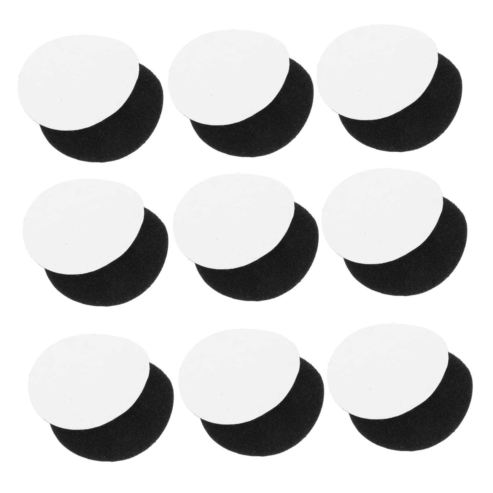 Cabilock 20 Pairs Black Circle Stickers Self Adhesive Hook and Loop Dots for Tablecloths Carpets and Bed Strong Adhesive Fasteners for Home and Office Use