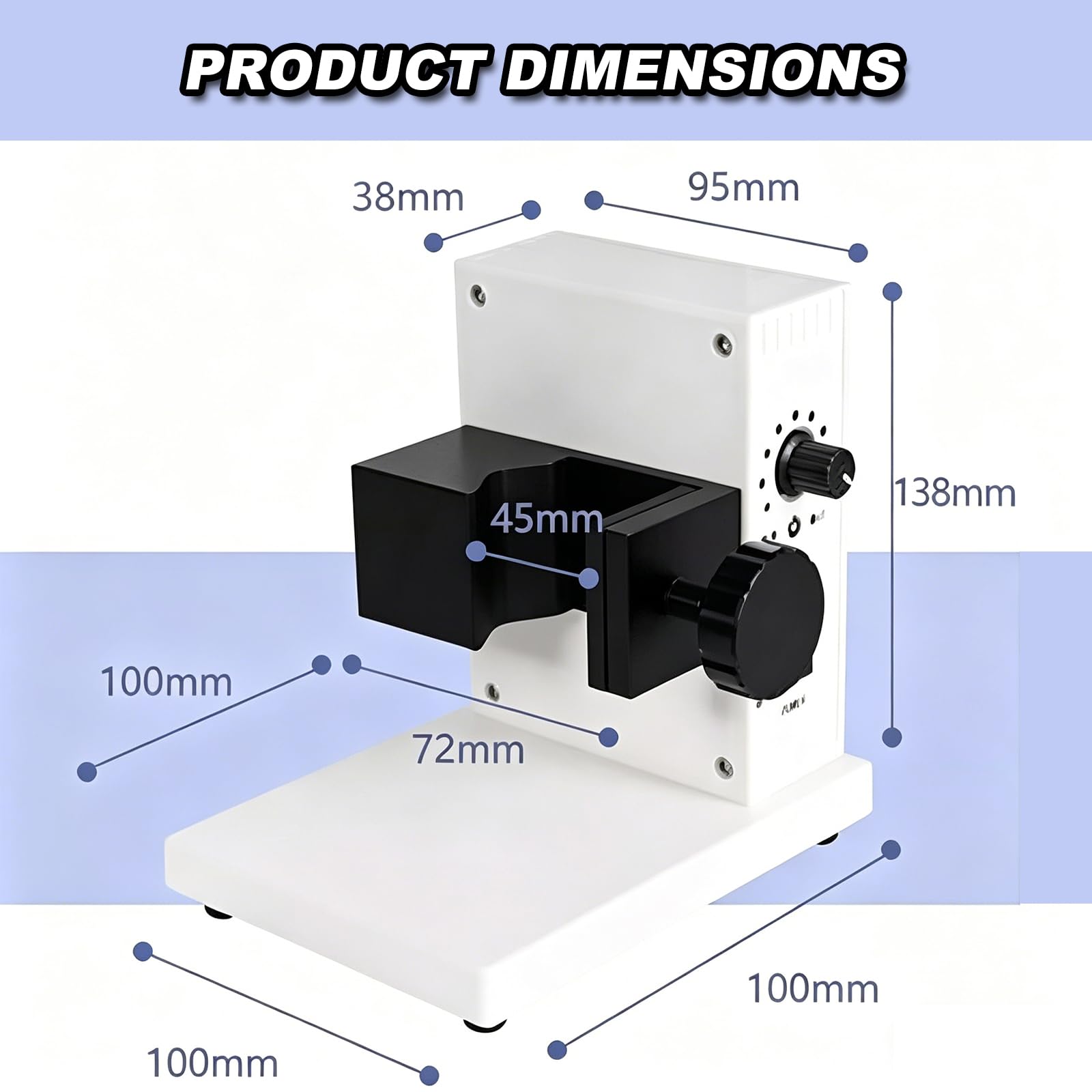 COYEUX Glasfaser-Mikroskopbeleuchtung, LED-Schwanenhalsleuchte, 500 Mm Flexibler Glasfaserschlauch, 6000 K Kaltlichtquelle, Einstellbare Helligkeit Und Blende, Für Stereomikroskope