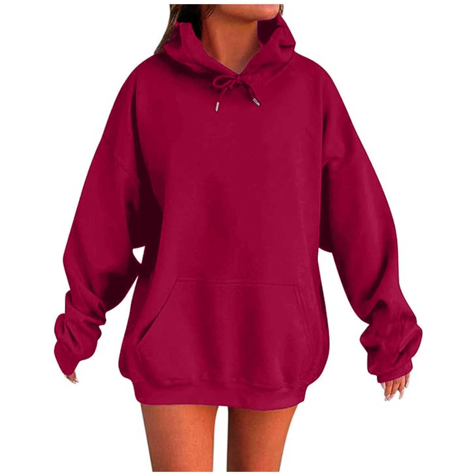 Pull confortable tendance avec poche et cordon ajustable