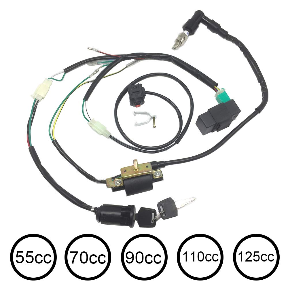 Buy Wiring Loom Harness Kill Switch Ignition Coil, Cdi Box Spark Plug