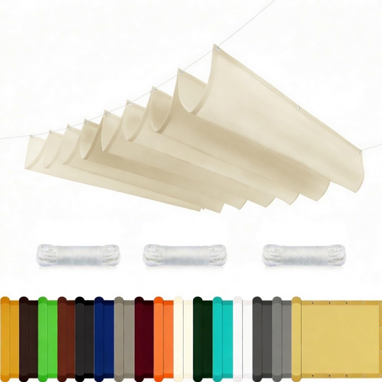 Voile d'ombrage anti-UV rétractable pour stopper la chaleur du patio