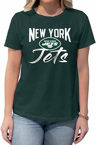 Team Fan Apparel NFL Paintbrush - Camiseta unisex de ajuste relajado para mujer, tela para un día de partido de fútbol relajado y cómodo
