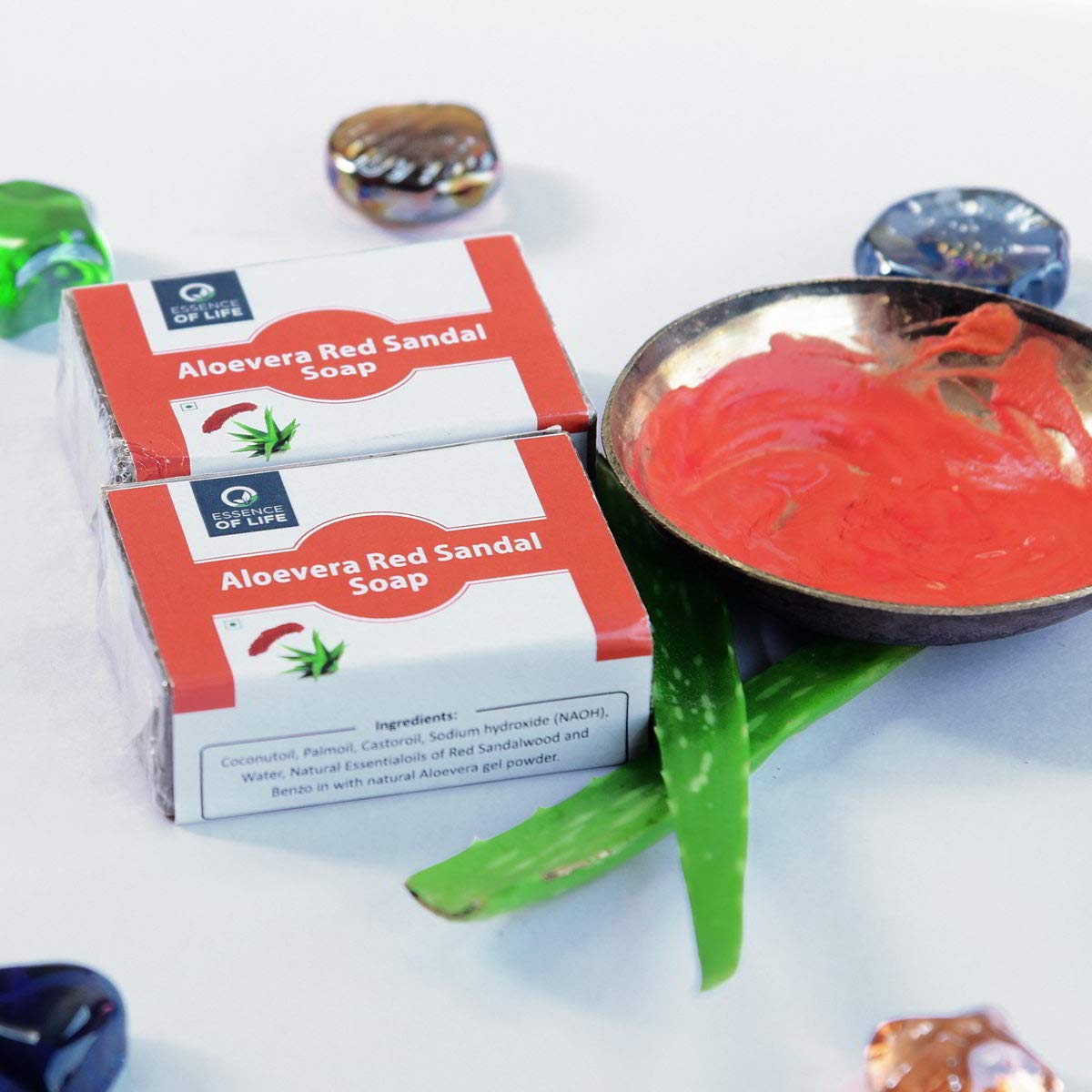 Essence of Life Aloevera Red Sandal Soap - 75gm
