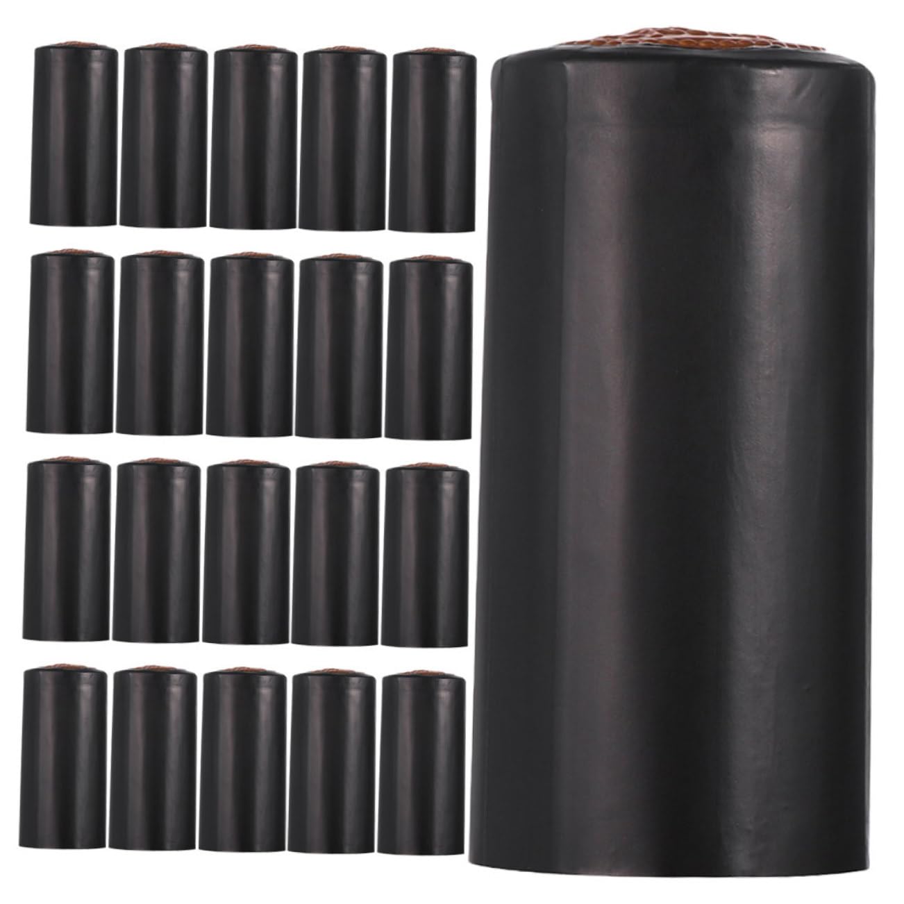 Capsules thermorétractables en PVC Kichvoe noir pour 30 bouteilles de vin