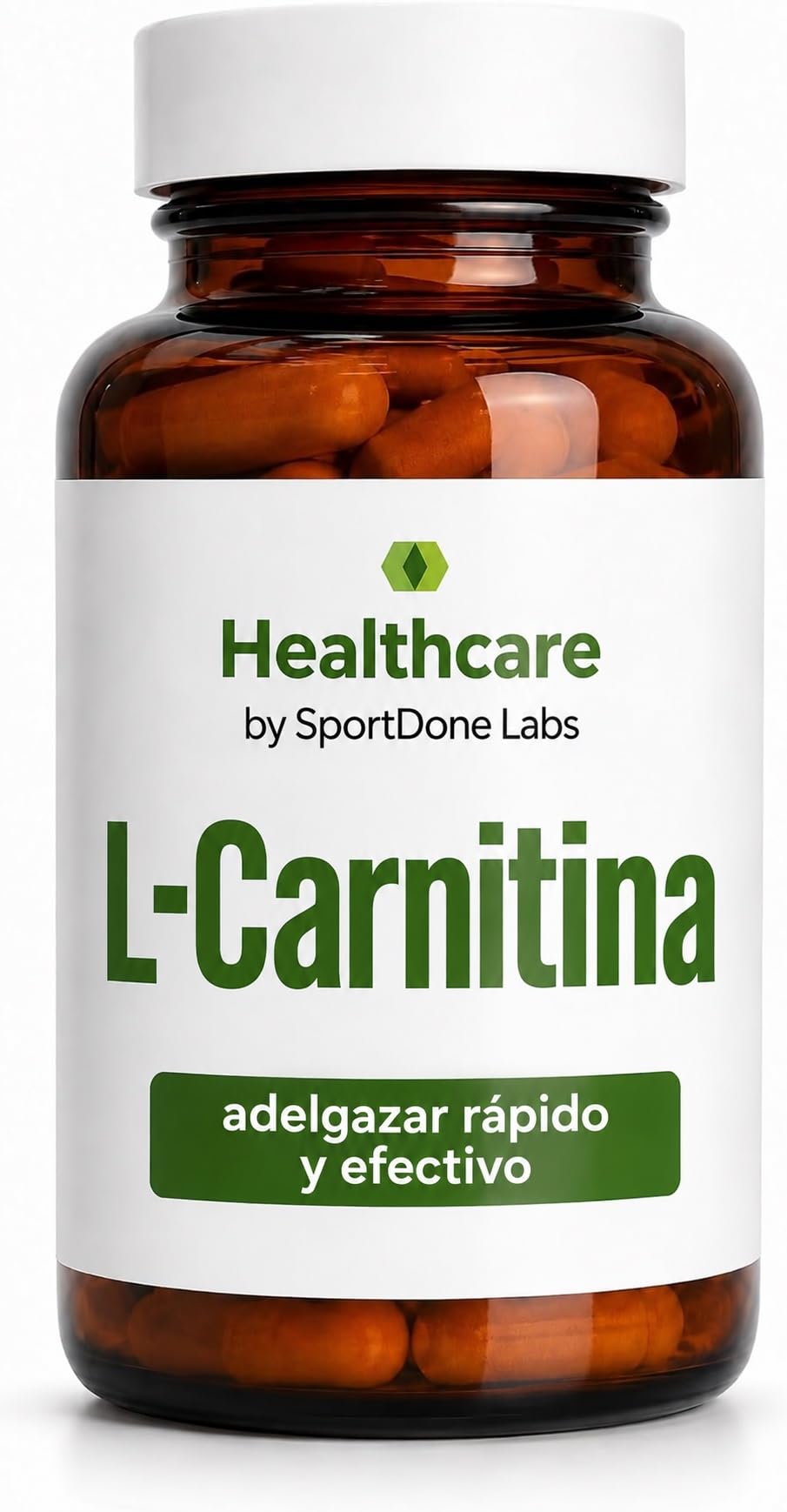 L-Carnitina en Cápsulas con Garcinia Cambogia, Extracto de Té Verde y Café Verde | Gymnema, Zinc, Cromo y Magnesio