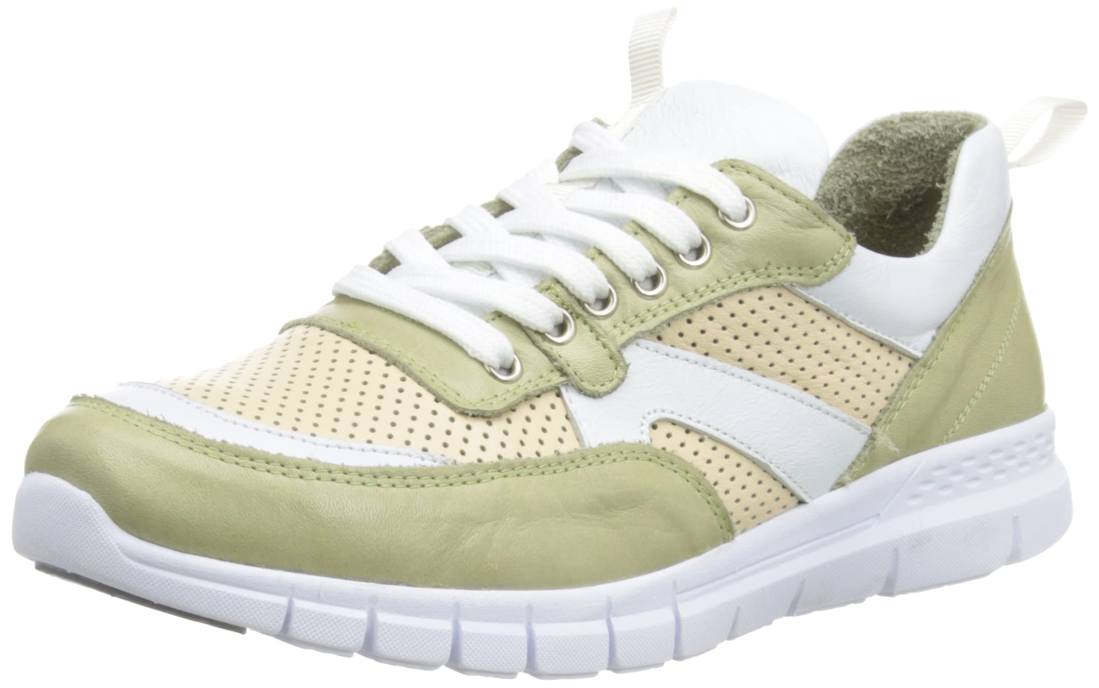 Andrea Conti Women's 1703600 Sneaker, kaki/weiß/Creme, 5 UK