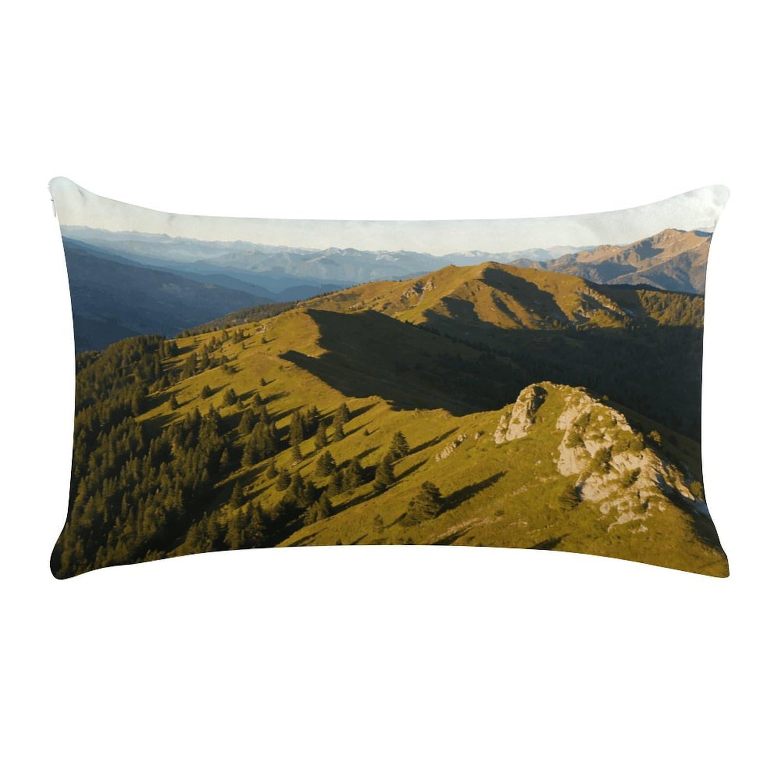Fodpand Style Mountains Pillow Cases Set Of 1 Extra Soft Pillow Protectors With Hidden Zipper Perfect For Hotels, Guest Rooms,Bedroom 12X20 Inches Pillows Not Included