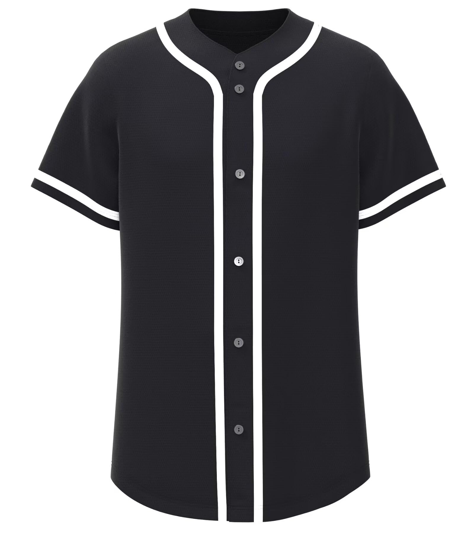 Dolpind Mens Baseball Jersey Button Down Shirts Short Sleeve Hipster Hip Hop Sports Active Team Uniforms