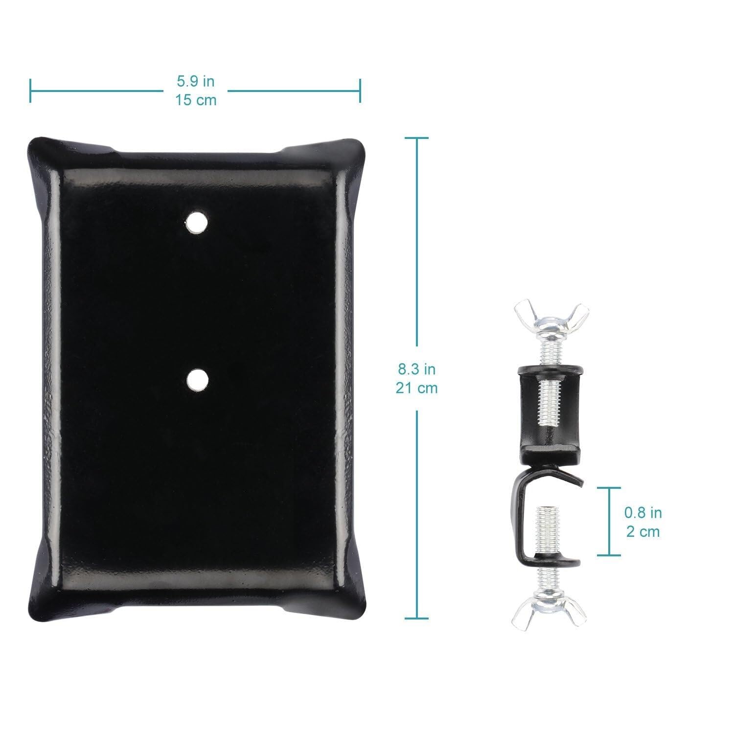 Laborstativ-Set mit 60 cm Stab, 3 Stativringen, 2 Kolbenklemmen, 2 Muffenklemmen, Metallständer für Laborzwecke