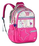 Mochila Rebecca Bonbon Holo Shine, Holográfica, Poliéster, 19L, 43x31x14.5cm, 8 Compartimentos, Alça Acolchoada, Feminina, Escolar
