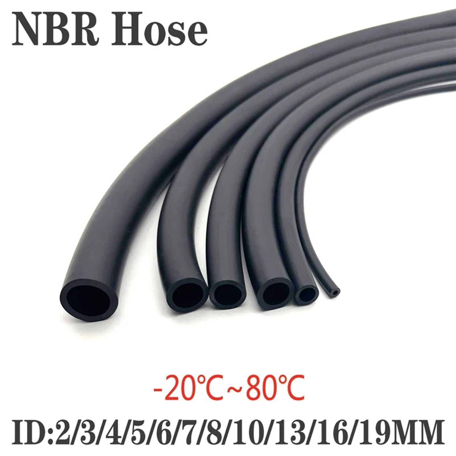 Kraftstoffschlauch, Kraftstoffschlauch 2/4/6M NBR ID 2-8mm(Od 9xid 6mm,2M)