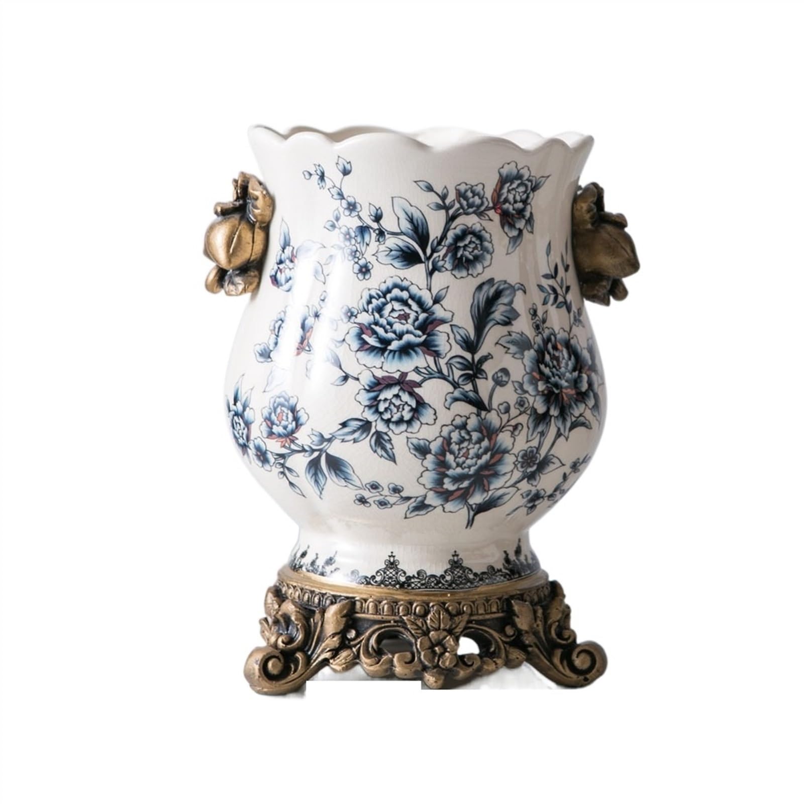 Bzgpmfud D Vase Esktop Flower New Chinese Style Ceramic S Creative Ecorations Handicrafts(D)