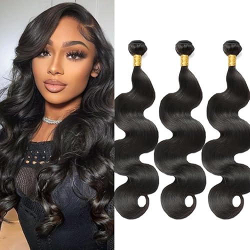 Body Wave Human Hair Bundles 24 26 28Inch Black 3 Bundles De