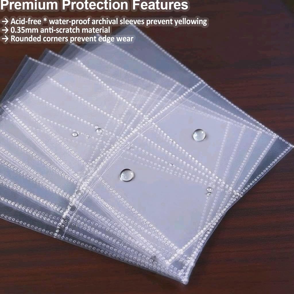 small plastic sleeves for cards Amazon.com: 20 Pack - 160Pockets A5 Binder Sleeves (2.5