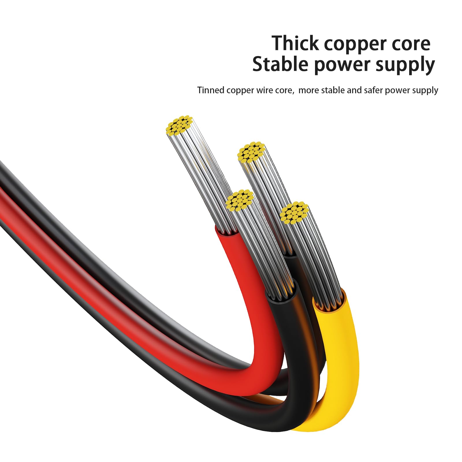Y-Kabeladapter, 4-poliger Molex auf Dual-SATA, 4-poliger IDE Molex auf 15-polige Buchse, Dual-SATA-Strom-Splitter-Adapter, 17,8 cm, 3 Stück