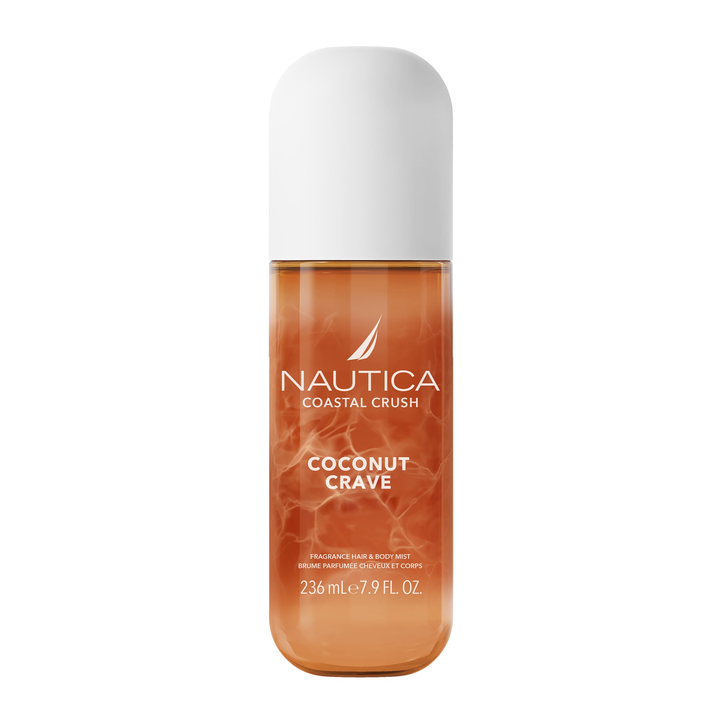 Nautica Coconut Crave, a Fruity Gourmand Hair & Body Mist for Women, Notes of Coconut, Apple and Cedarwood, Long Lasting, 8.0 fl oz